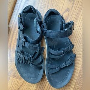 Teva Black Women Sandals Velcro Size 8 Summer Footwear Shoes Casual Good